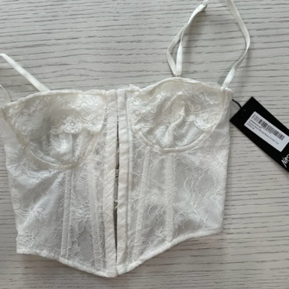 *BRAND NEW* US SIZE M Nasty Gal Square Neck Boned Seam Corset Top